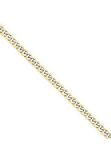 stunning 14k yellow gold 5.25mm pav figaro chain bracelet for kids